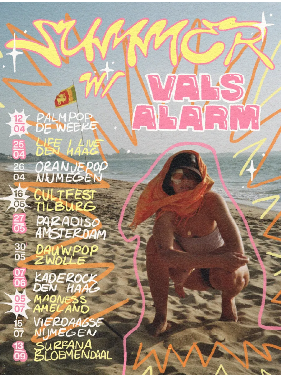 Summer tour poster design for Vals Alarm